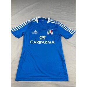 Adidas‎ Italia FIR Rugby Jersey Mens Small Blue Cariparma ClimaCool W68879 2012